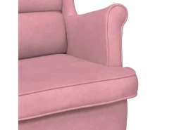 Mecedora con respaldo alto de terciopelo y madera maciza^vidaxl New