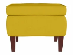 vidaxl Mecedora con respaldo alto de terciopelo madera maciza Amarillo Online