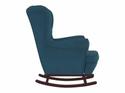 Mecedora con respaldo alto de terciopelo y madera maciza^vidaxl Sale