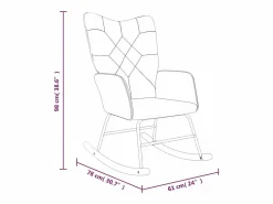 Mecedora con taburete tela patchwork^vidaxl Best