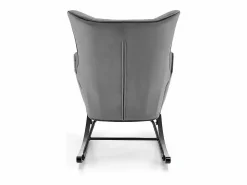 MSO Mecedora de diseño en terciopelo con reposabrazos Market Gris Sale