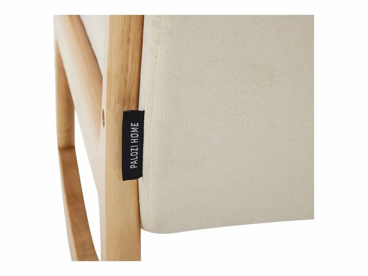 Mecedora de estilo escandinavo de tejido de rizo y madera <> - Beis^Habitat et jardin Outlet