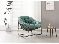 Mecedora de mimbre en forma de huevo con cojín grueso -^Hauss Spole Discount