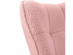 Sillón Balancín|Mecedora de peluche de osito de peluche, sillón de lectura acolchado, respaldo a cuadros, color