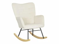Mecedora de terciopelo con reposabrazos, base de madera, estructura negra^Hauss Spole Online