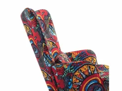 Sillón|Sillón Balancín|Mecedora de terciopelo con estructura de metal y base de madera, ergonómica, cómoda y moderna.