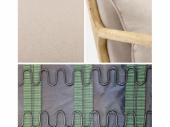 Mecedora estilo escandinavo de madera y tela^Sweeek Best