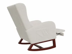 Mecedora, Mecedora - Silla con patas retráctiles - Blanca^