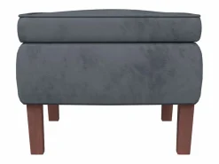vidaxl Sillón Balancín|Mecedora orejera de terciopelo oscuro y madera maciza