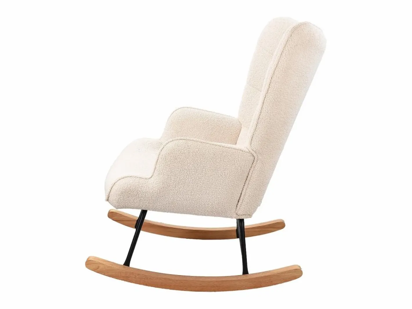 Mecedora para adultos - Mecedora ergonómica para exteriores - Para salón - Jardín - Dormitorio - Beige Clearance