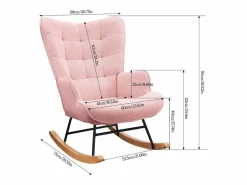 Mecedora para adultos - Mecedora ergonómica para exteriores - Para sala de estar - Jardín - Dormitorio -^ Outlet