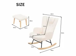 Mecedora Teddy, Chaise Longue con reposacabezas y reposapiés, 150 kg^ Hot