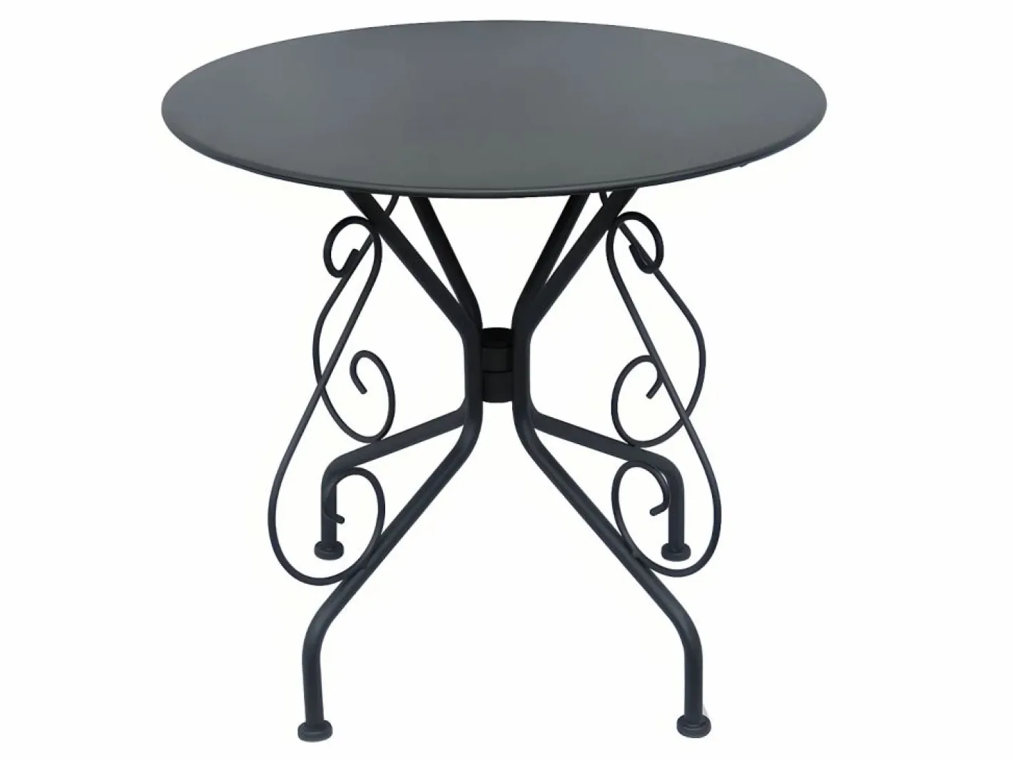 Mesa + 4 sillones jardín estilo hierro forjado gris - GUERMANTES^MYLIA