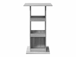 Clicnbuy Mesa alta bar con almacenaje madera Sonoma 60x60x102 cm Gris Discount