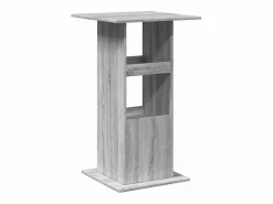 Clicnbuy Mesa alta bar con almacenaje madera Sonoma 60x60x102 cm Gris Discount