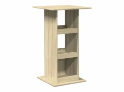 Mesa alta bar con almacenaje madera roble Sonoma 60x60x102 cm^Clicnbuy Online
