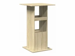 Mesa alta bar con almacenaje madera roble Sonoma 60x60x102 cm^Clicnbuy Online