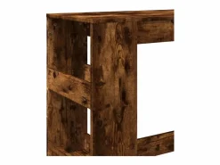 Mesa alta bar con estantes roble ahumado 90x40x103,5 cm^Clicnbuy Discount