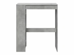 Clicnbuy Mesa alta bar con estantes madera hormigón 90x40x103,5 cm Gris Discount