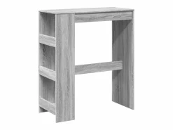 Clicnbuy Mueble Bar|Mesa alta bar con estantes madera Sonoma 90x47,5x103,5 cm