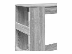 Clicnbuy Mueble Bar|Mesa alta bar con estantes madera Sonoma 90x47,5x103,5 cm