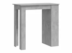 Mesa alta con estante almacenaje hormigón 102x50x103,5 cm^Clicnbuy Outlet
