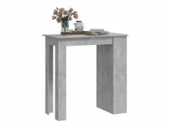 Mesa alta con estante almacenaje hormigón 102x50x103,5 cm^Clicnbuy Outlet