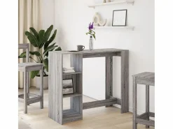 Clicnbuy Mueble Bar|Mesa alta con estante Sonoma 124x46x103,5 cm