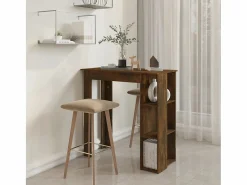 Clicnbuy Mueble Bar|Mesa alta con estante roble Sonoma 102x50x103,5 cm
