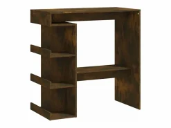 Mueble Bar|Mesa alta con estante roble ahumado 100x50x101,5 cm ES905761