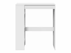 Clicnbuy Mesa alta con estantes madera ingeniería 90x40x103,5 cm Blanco Discount
