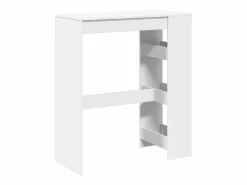 Clicnbuy Mesa alta con estantes madera ingeniería 90x40x103,5 cm Blanco Discount