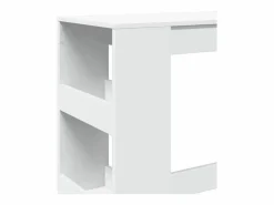 Clicnbuy Mesa alta con estantes madera ingeniería 90x40x103,5 cm Blanco Discount