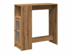 Clicnbuy Mesa alta con estantes madera roble artisian 101x40x103,5 cm Marru00f3n