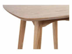 Miliboo Mesa alta cuadrada fresno natural BALTIK Beige Clearance