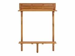 Clicnbuy Mesa Alta|Mesa alta de balcón de madera de acacia maciza 90x37x122,5 cm