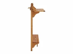 Clicnbuy Mesa Alta|Mesa alta de balcón de madera de acacia maciza 90x37x122,5 cm