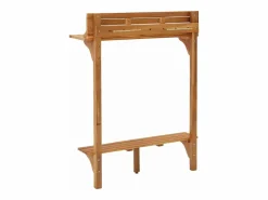 Clicnbuy Mesa Alta|Mesa alta de balcón de madera de acacia maciza 90x37x122,5 cm