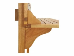 Clicnbuy Mesa Alta|Mesa alta de balcón de madera de acacia maciza 90x37x122,5 cm