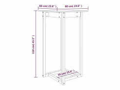 Clicnbuy Mesa alta de bar de madera maciza de pino 60x60x110 cm Marru00f3n New