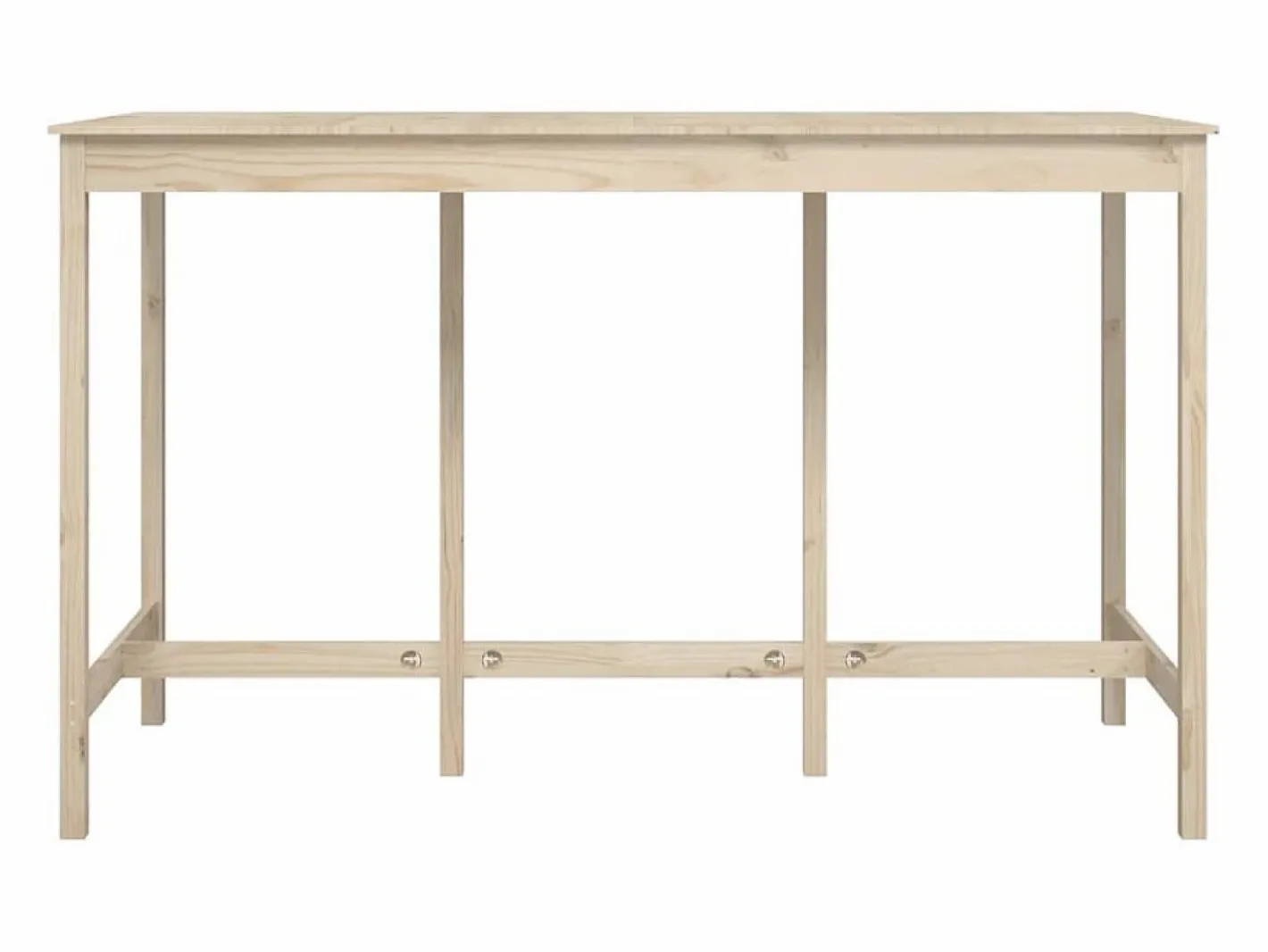 Clicnbuy Mesa alta de bar de madera maciza de pino 180x80x110 cm Marru00f3n Discount