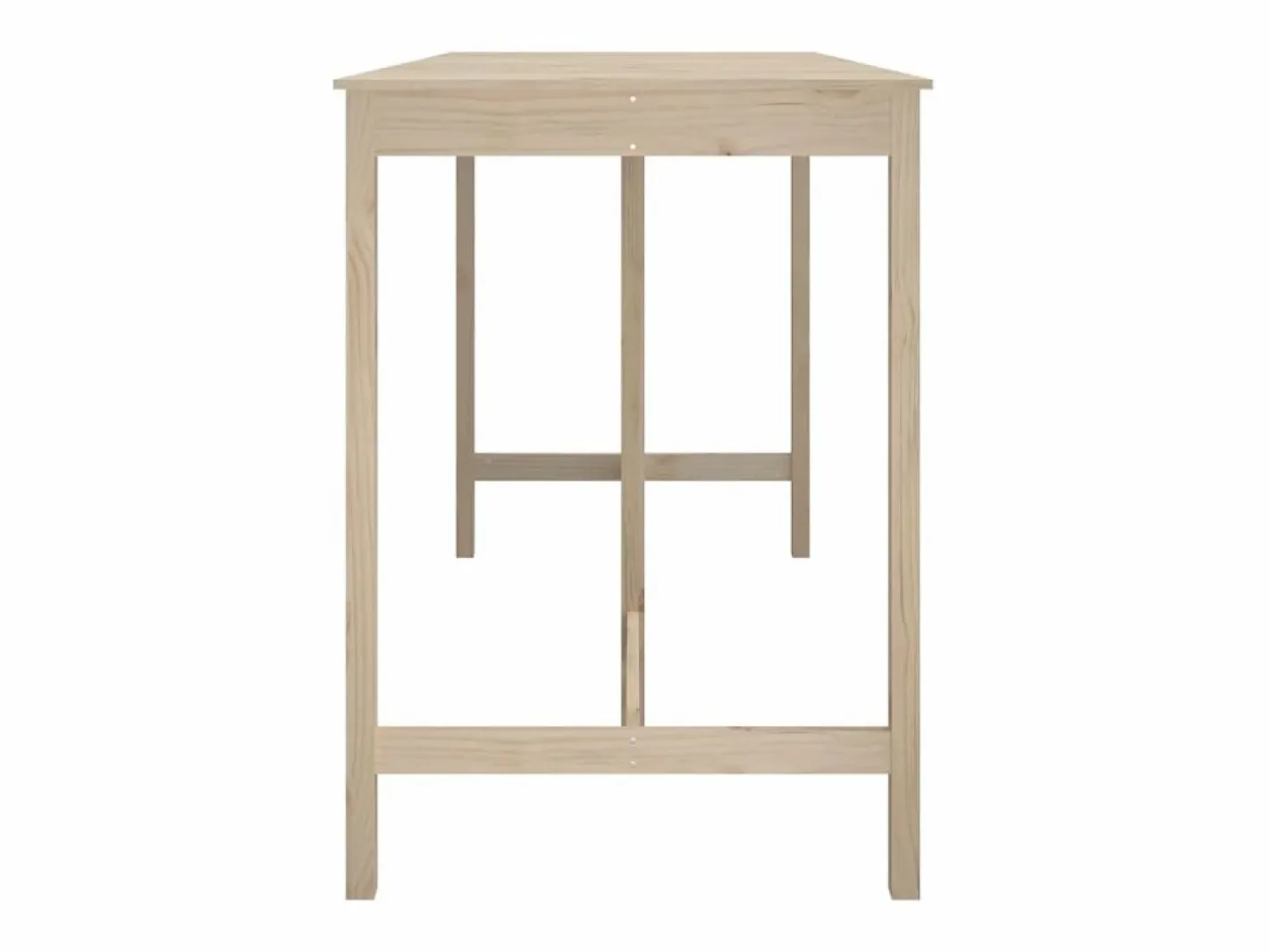 Clicnbuy Mesa alta de bar de madera maciza de pino 180x80x110 cm Marru00f3n Discount