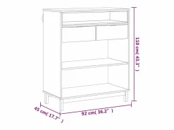 Mesa alta de bar FLAM madera maciza de pino 92x45x110 cm^Clicnbuy Best