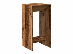 Clicnbuy Mesa alta de bar madera de ingeniería envejecida 51x50x103,5 cm Marru00f3n Online