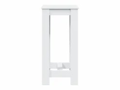 Mesa alta de bar madera de ingeniería blanca 51x50x103,5 cm^Clicnbuy Online