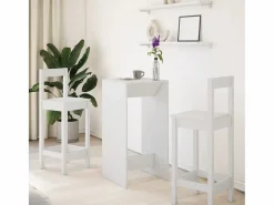 Mesa alta de bar madera de ingeniería blanca 51x50x103,5 cm^Clicnbuy Hot