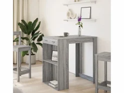 Clicnbuy Mesa Alta|Mesa alta de bar madera ingeniería Sonoma 102x70x103,5 cm