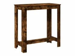 Clicnbuy Mesa alta de bar madera ingeniería roble ahumado 102x50x103,5cm Marru00f3n Sale