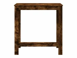 Clicnbuy Mesa alta de bar madera ingeniería roble ahumado 102x50x103,5cm Marru00f3n Sale