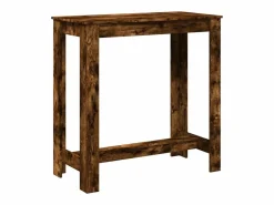 Clicnbuy Mesa alta de bar madera ingeniería roble ahumado 102x50x103,5cm Marru00f3n Sale